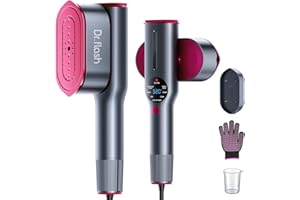 DRFLASH 2-in-1 Steamer & Iron for Clothes,15s Fast Heat-up 1200W Portable Handheld Garment Steamer,Travel Size with Large Cer