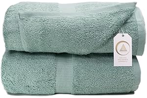 ZENITH LUXURY TOWEL Zenith Luxury Bath Sheets Towels for Adults - Extra Large 40X70 Inch, 600 GSM, Oversized Bath Towel, Bath Sheets, XL Towel 100% Cotton. (2 Pieces of Bath Sheet, Sage Green)