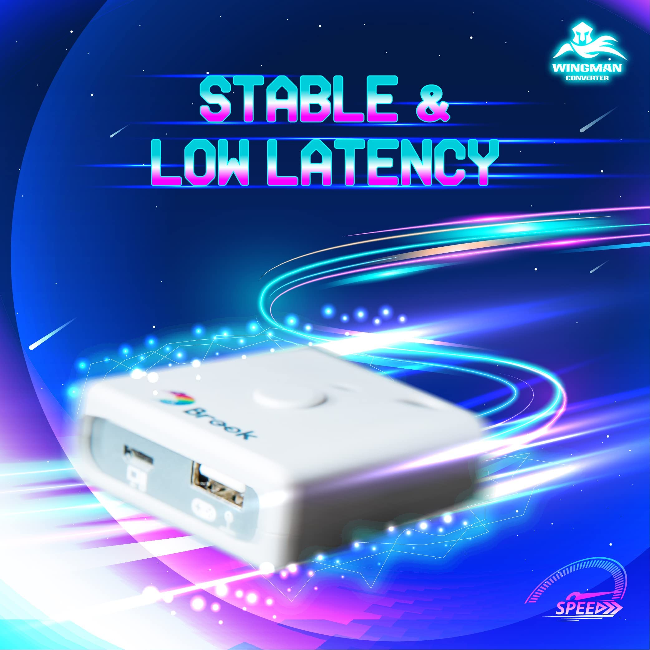 Brook Wingman SNES Converter - Retro Gaming Controllers Converter For XB Series X/S, One, 360/PS5/PS3/PS4 and NS Pro controllers on NES, SNES, New FC, and SFC retro gaming consoles