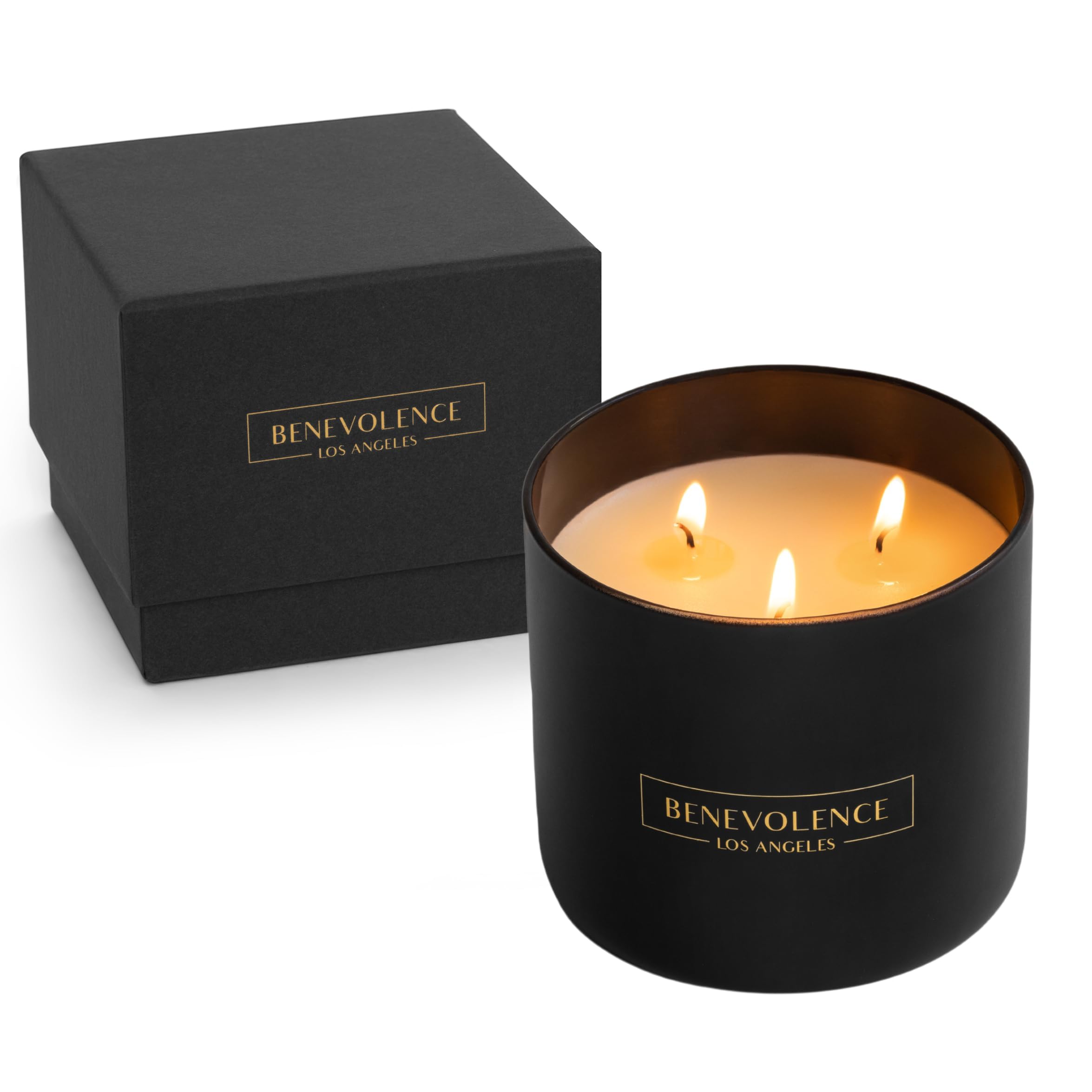 Photo 1 of Benevolence LA 3 Wick Candle, Bergamot & Jasmine Large Scented Candle | Soy Candles | Gifts for Women and Men | Home Fragrance | Aromatherapy | Bathroom Freshener | 14.5 Oz, 45 Hour Burn