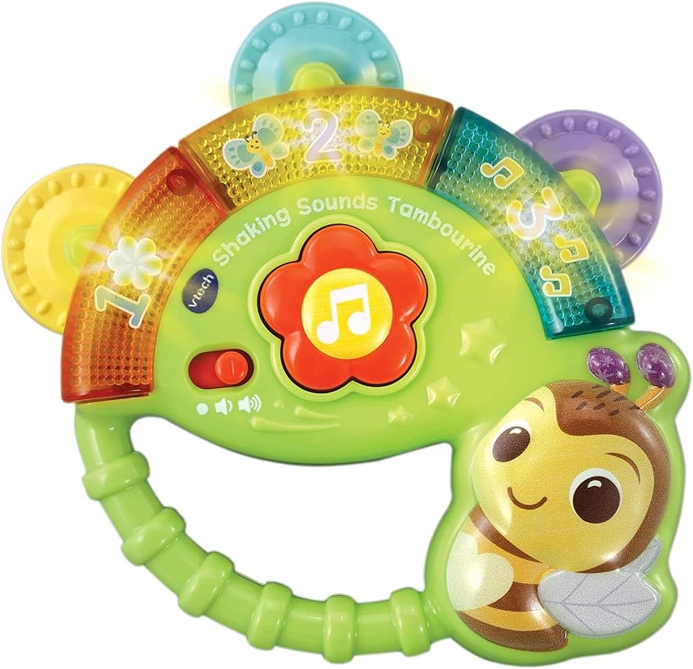 VTech Baby Shaking Sounds Tambourine with Lights Sensory Toy
