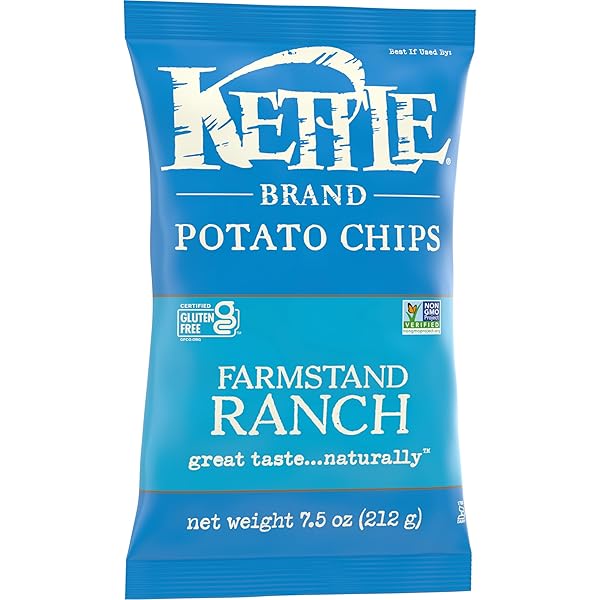 KETTLE BRAND POTATO CHIPS, FARMSTAND RANCH KETTLE CHIPS, 7.5 OZ
