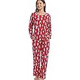 ENJOYNIGHT Womens Pajama Set Cotton Long Sleeve Pjs Two Piece Sleepwear with Pockets