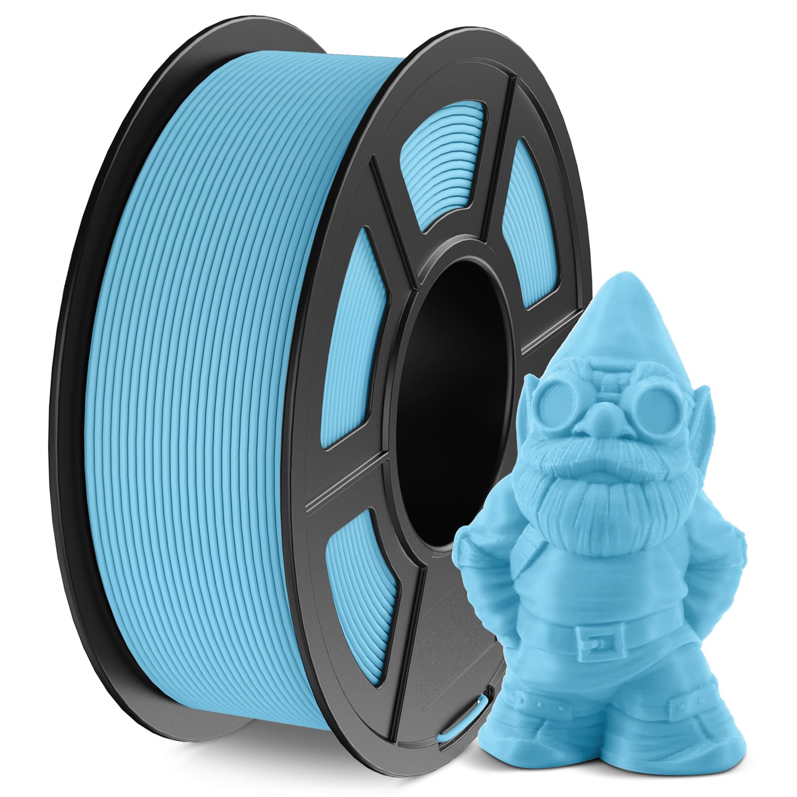 Photo 1 of JAYO Matte PLA 3D Printer Filament Light Blue, PLA Matte Filament 1.75mm, Dimensional Accuracy +/- 0.02mm, 1.1kg Spool (2.4lbs)
