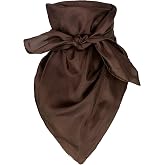 Wyoming Traders Solid Cowboy Wild Rag 100% Silk Scarf Bandana Multiple Colors L 34.5" and XL 42"