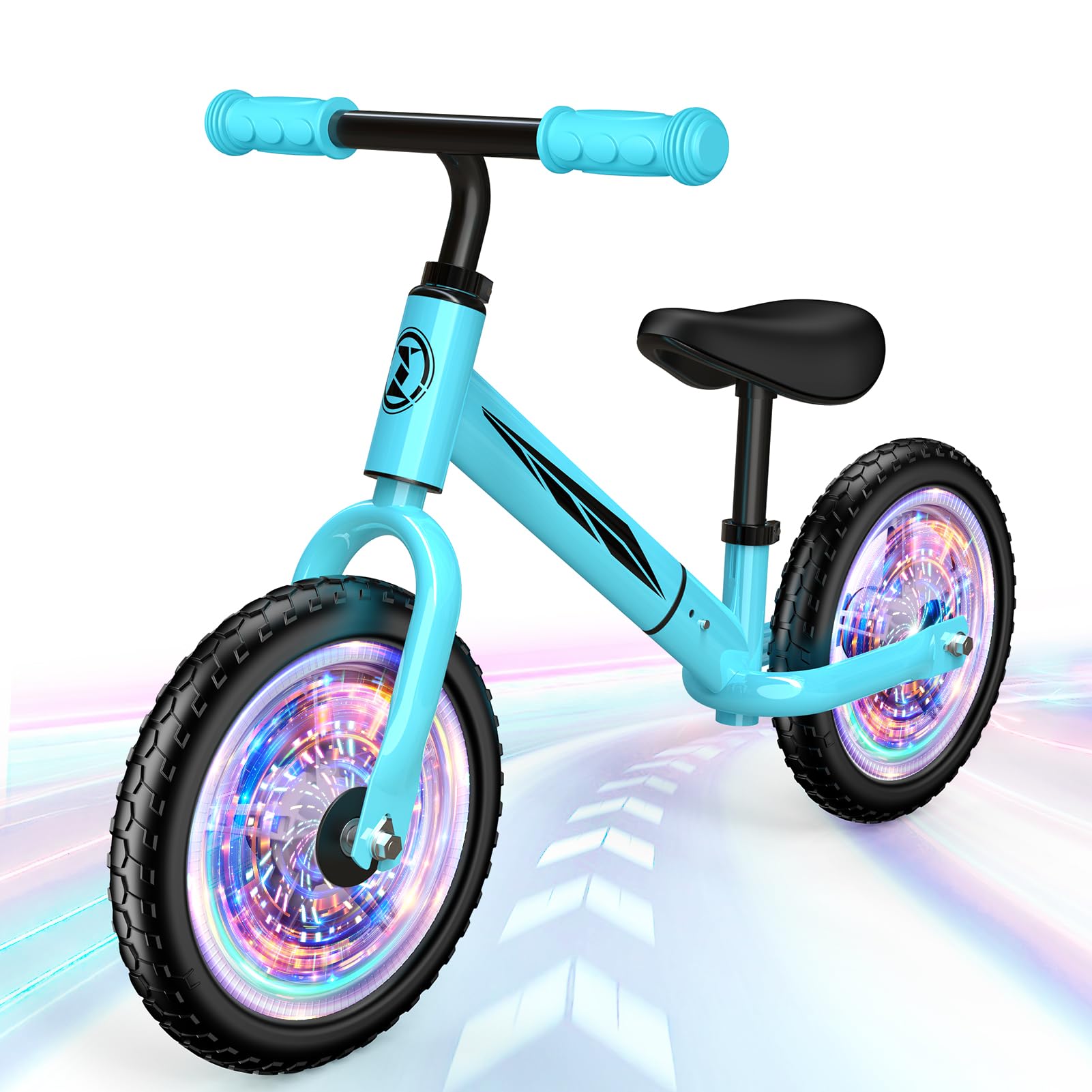 Dromlag Balance Bike for 2-5 Year Olds Kids, 50kg Weight Capacity, Adjustable Seat & Handlebars, LED Wheels, Safe & Stable, Ideal Children's Gift, Christmas Xmas Gifts for Kids Eve, Blue — image 1