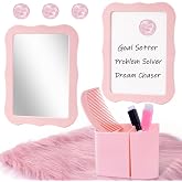 11Pcs Locker Accessories for Girls, Magnetic Locker Mirror Organizer Decor | All-in-One School Locker Decor for Back to School Essentials Decorations