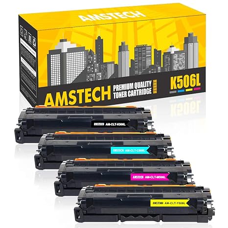 Amstech 4 Pack Kompatibel für K506L 506L für Samsung CLP-680 CLX 6260 6260ND 6260FW CLX-6260ND CLX-6260FW CLP680ND CLP-680ND 