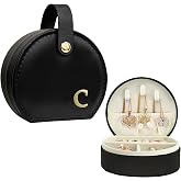 Cute Cat Travel Jewelry Case – Portable Half-Moon Organizer With Detachable Handle For Necklaces, Rings & Earrings, Perfect Gift For Women & Teens