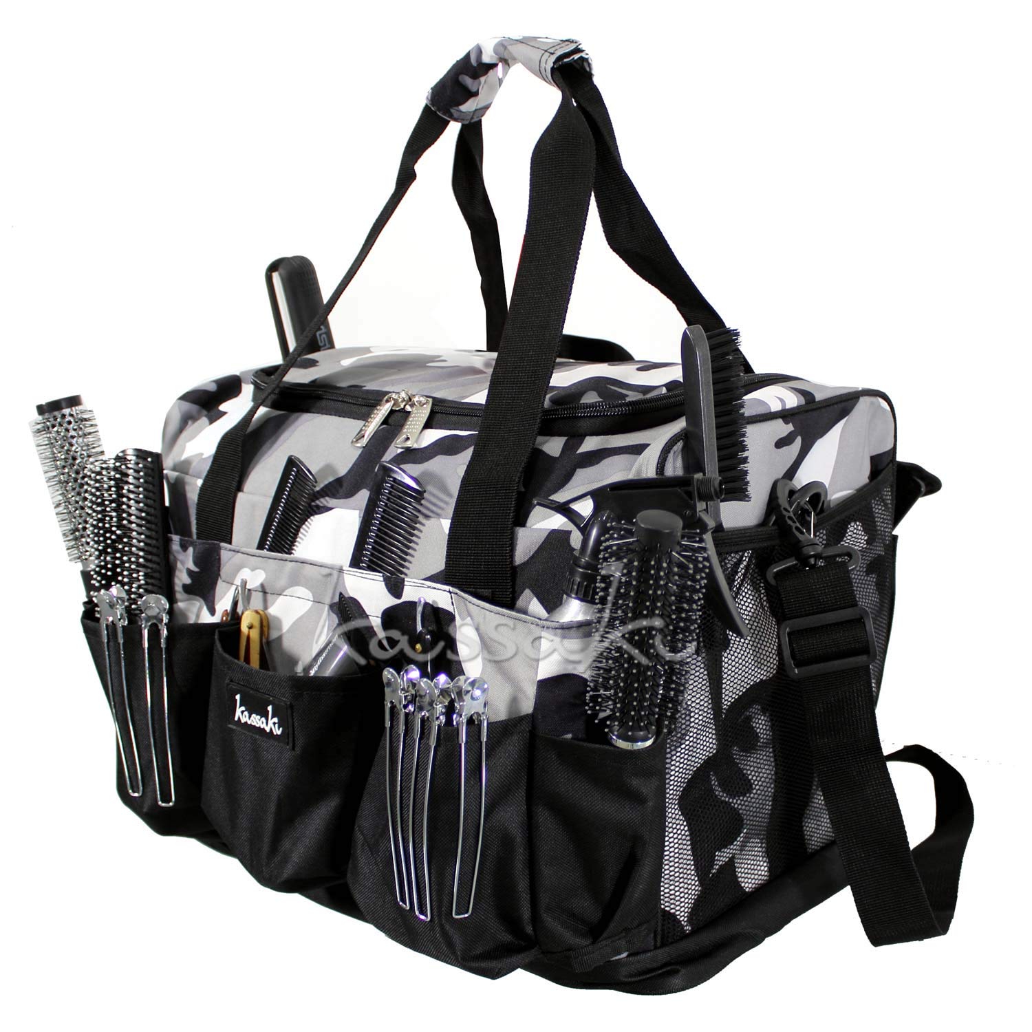 Hairdressing Designer Session Bag – Large Mobile Barber Kit Bag for Hairdresser Equipment – Salon Storage-Travel Hair Dressing Bag with Compartments & Straps