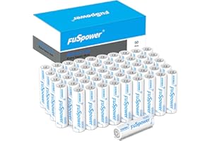 Fuspower Double A Batteries Heavy Duty Batteries AA Size Pack 50 1.5V AA Batteries for Clock, Remote Controls, Smoke Detector