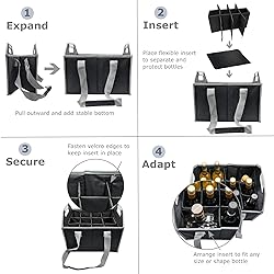 TheBarsentials 12 Bottle Wine Carrier Collapsible