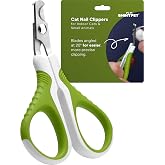 Pet Nail Clippers for Indoor Cats &amp; Small Animals: Kitten Rabbit Tiny Dog | Precision Angled Blades &amp; Steady Grip; Nail Trimmer &amp; Claw Scissors for Home Grooming Kit; eBook + App