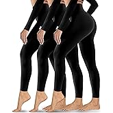 Diravo Black Leggings for Women,Tights Buttery Soft Tummy Control Pants Lined Legging for Yoga Workout Athletic