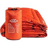 KAMMOK Firebelly 30°F - Down Trail Quilt, Water Resistant, Durable, Compact and Packable, Indoor/Outdoor Camp Blanket (88 in × 54 in),