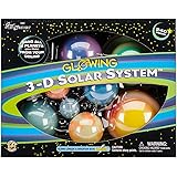 Great Explorations 3-D Solar System Glow In The Dark Ceiling Hanging Kit 3D Planets and Star Stickers Create the Milky Way Te