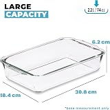 Igluu Meal Prep Glass Lasagne Dishes with Lids Set of 2 2.2L Borosilicate view 3