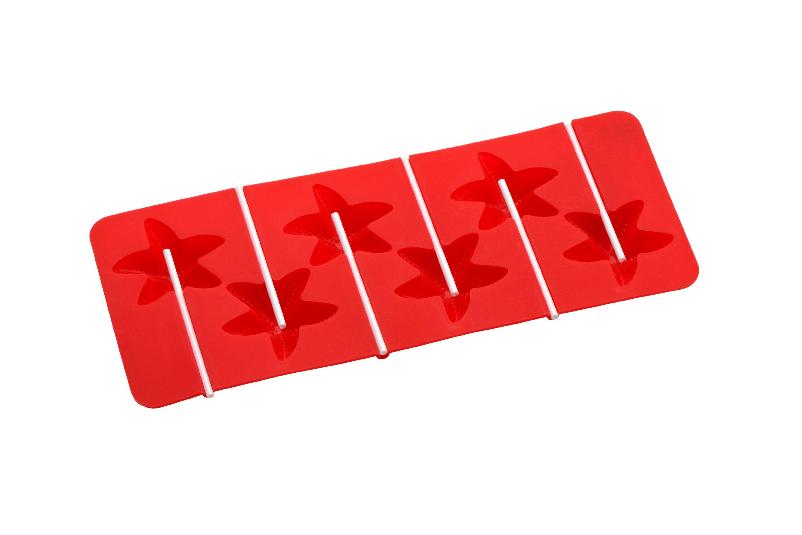 Premier Housewares 6-Starfish Cake Pop Silicone Mould - Red