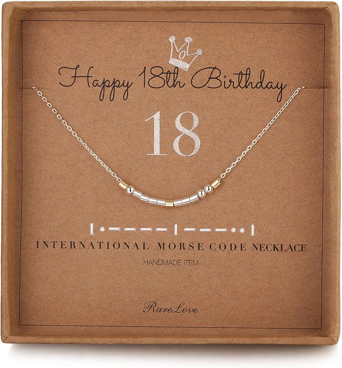 18th Birthday Jewelry Gifts For Girls 18 Morse Code