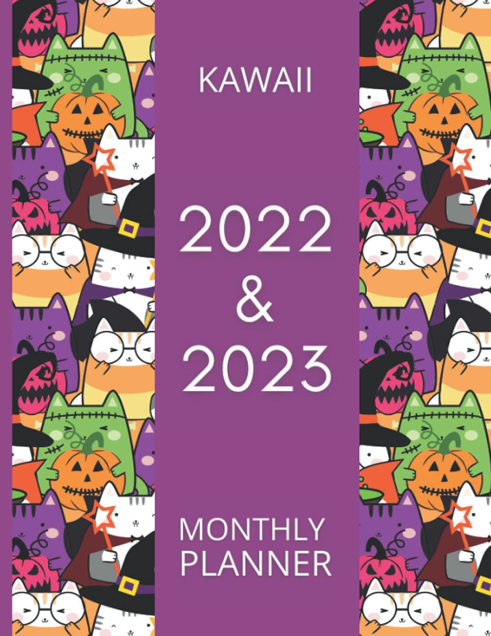 Calendrier 2023 Kawaii Kawaii 2022-2023 Monthly Planner: 2 Year Monthly Planner Calendar Schedule  Organizer | January 2022 To December 2023 | Halloween Kitty Cat Monster  Cover: Amazon.co.uk: House, Kawaii Planner: 9798459644807: Books
