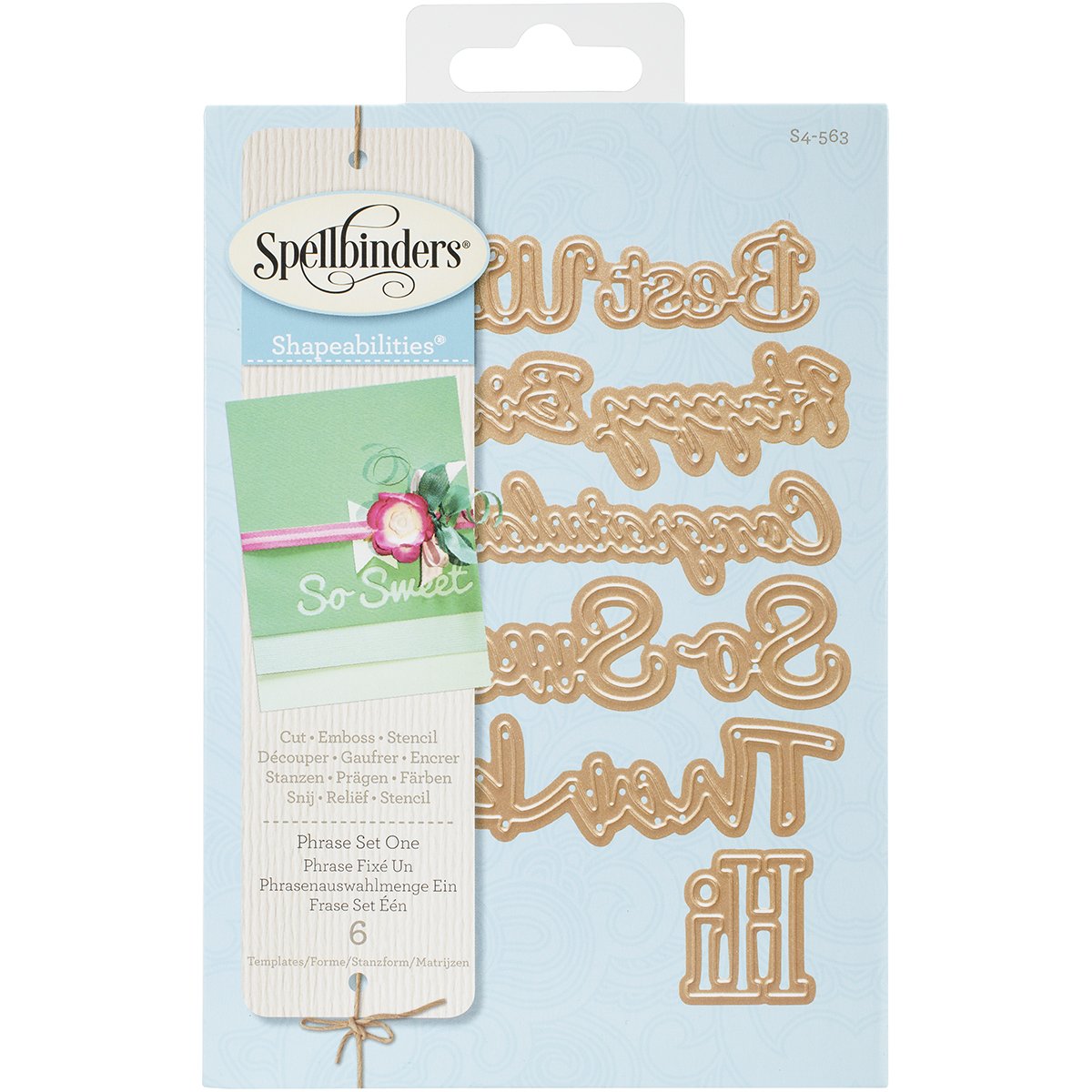 Spellbinders Spellbinders Shapeabilities Dies-Phrase Set 1,