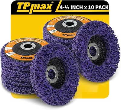 TPmax 115mm Strip Discs 4.5 inch 10 Pack Purple for Angle Grinders