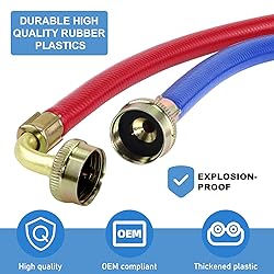 Rubber Washing Machine Hoses 6FT with 90 Degree