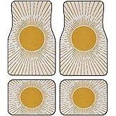 Boho Sun Graphic Car Floor Mats,Vehicle Front Rear Carpets Mats Universal Car Rugs,Car Accessories for Truck