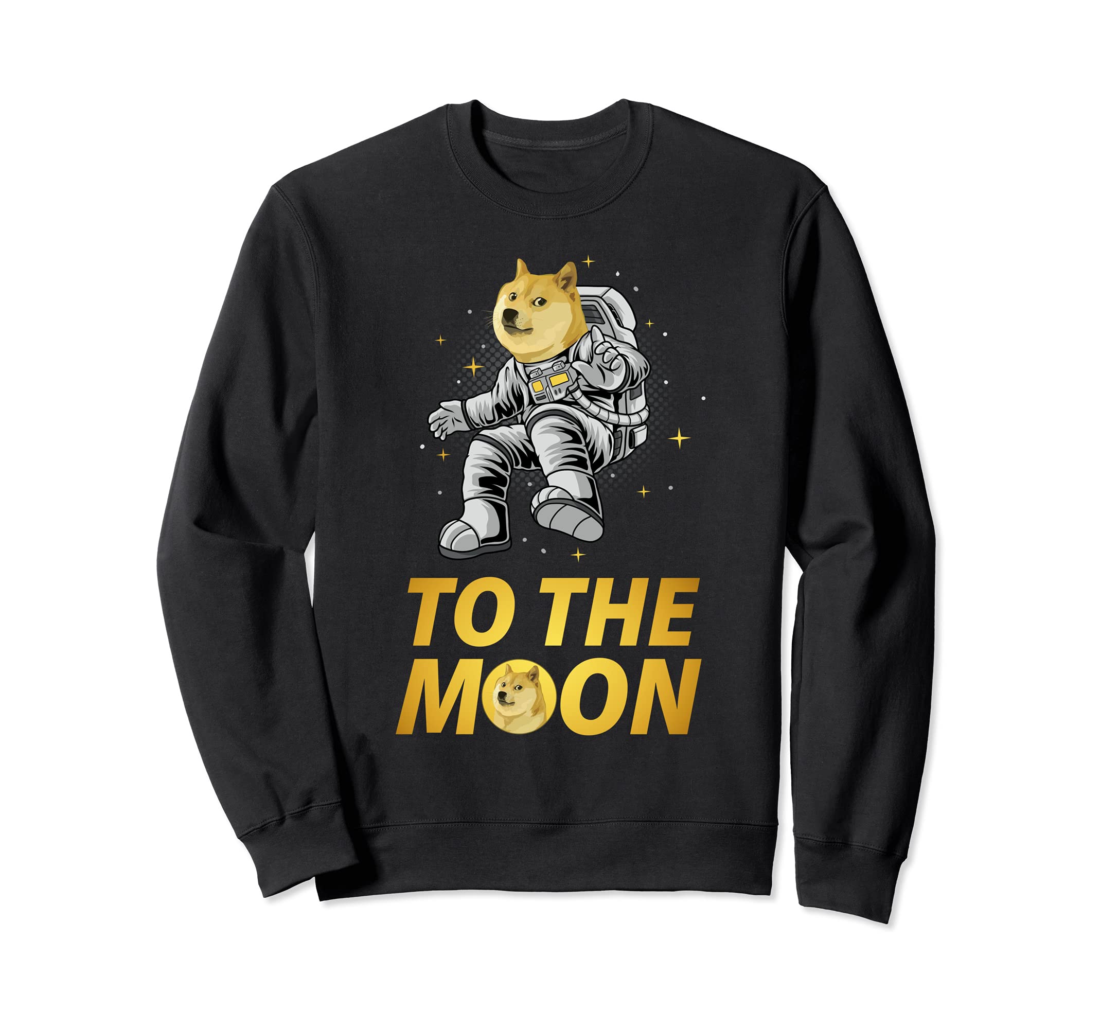 Astronaut Dogecoin to the Moon Tee, Doge Coin Crypto Meme Sweatshirt
