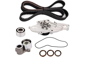 AUCERAMIC Engine Timing Belt Kit with Water Pump Fit for Honda Odyssey 99-04, Pilot 03-04, Accord 98-02, Acura MDX 01-02, TL 