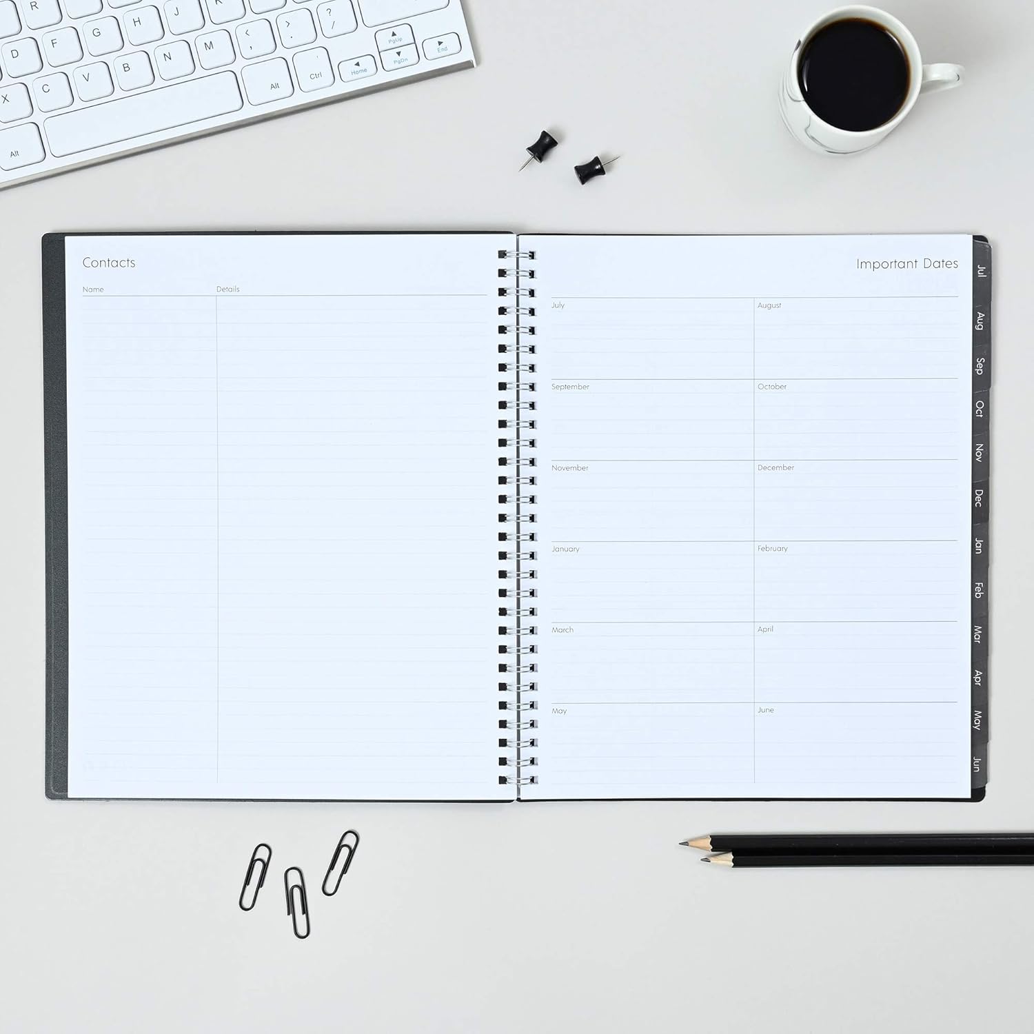 Blue Sky 2021-2022 Academic Year Monthly Planner, 8" x 10", Flexible Cover, Wirebound, Enterprise (130615) : Office Products