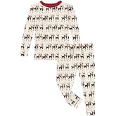 KicKee Print Long Sleeve Pajama Set, Ultra Soft and Snug Fitting PJs, Matching Top and Bottom Sleepwear Set, Newborn to Baby to Kid Pajamas (Natural Rudolph - 5 Years)
