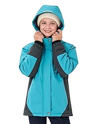 MoFiz Girls Ski Jacket Waterproof Fleece Lined
