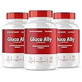 (3 Pack) Gluco Ally Capsules, Official GlucoAlly Advanced Formula, Gluco Ally Pills, Gluco Ally Maximum Health Formula and Wellness, Gluco Ally Support Pills Reviews, 180 Capsules 3 Month Supply