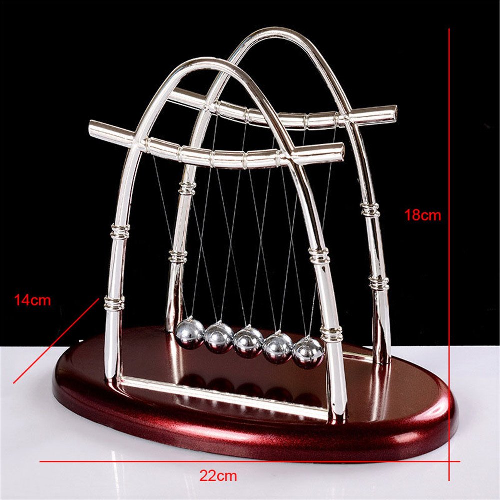 Ovovo Classic Newton\'s Cradle Balance Balls Physics Science Puzzle Desk Decor for Home& Office