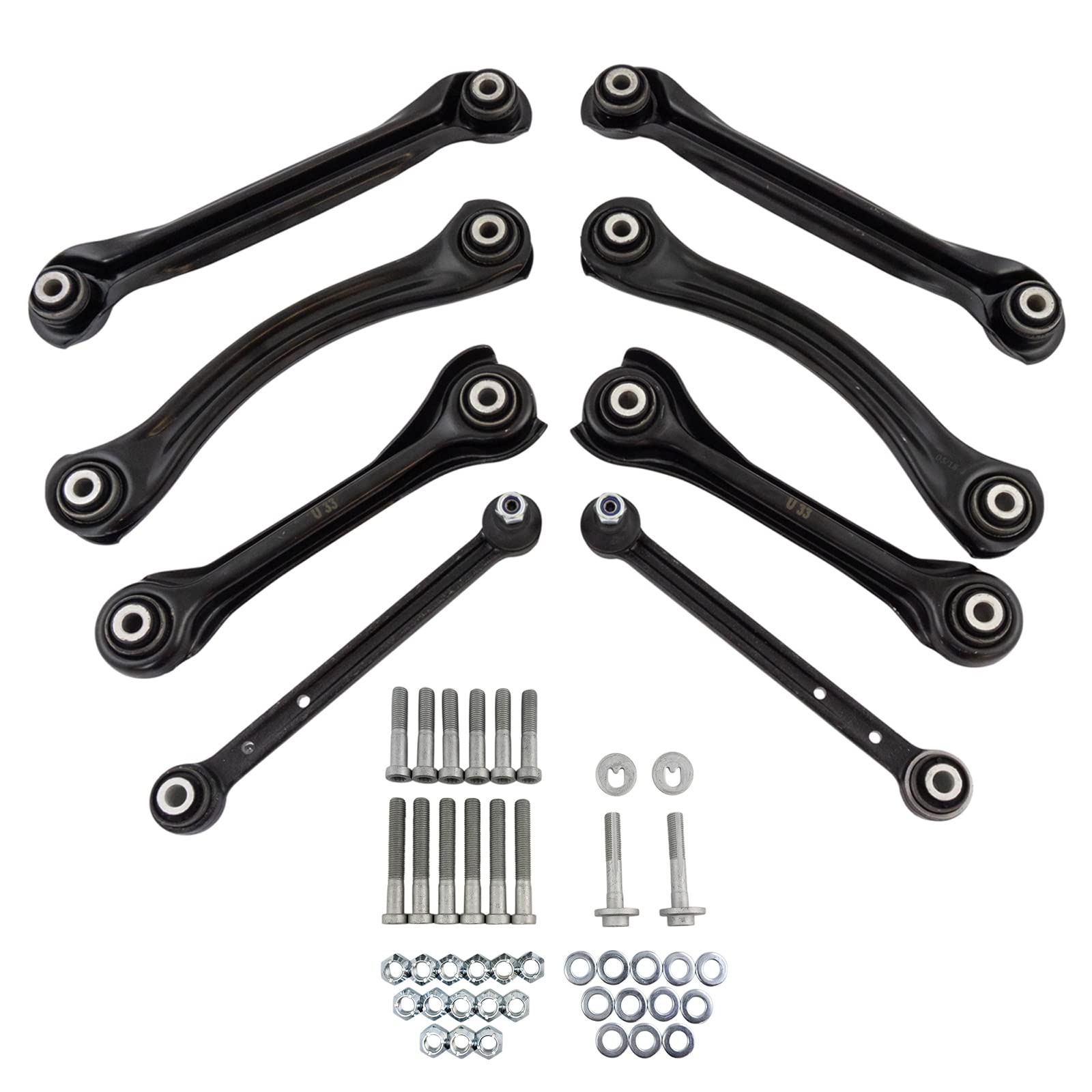 TRQ Rear Control Arm Set Compatible with 75-04 Mercedes-Benz Image