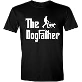 The Dogfather T Shirt – Dog Dad Shirt Men Graphic Tees Funny Humor Daddy T-Shirt - Dog Groomer Themed Gifts for Men