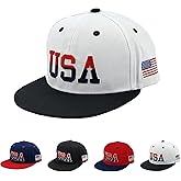 American Flag Baseball Caps Embroiderred USA Flag Patriotic Dad Hat Adjustable Trucker Hats for Men Women