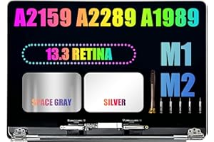 JYYSCRN A2159 Screen Replacement A2289 Screen Replacement for Pro A1989 A2159 A2289 2018 2019 2020 Year 13.3" Retina LCD Display Assembly EMC 3214 3358 3301 3456 3348 2560x1600 (Space Grey)
