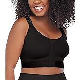 CURVEEZ Post-Surgery Front Closure Wireless Bra, Compression Shapewear Top with Wide Straps for Breast Augmentation Recovery