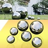 HomDSim 12cm Gazing Globe Mirror Ball - Polished Stainless Steel Sphere view 4