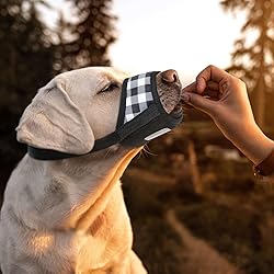 HEELE Dog Muzzle,Soft Nylon Muzzle Anti Biting