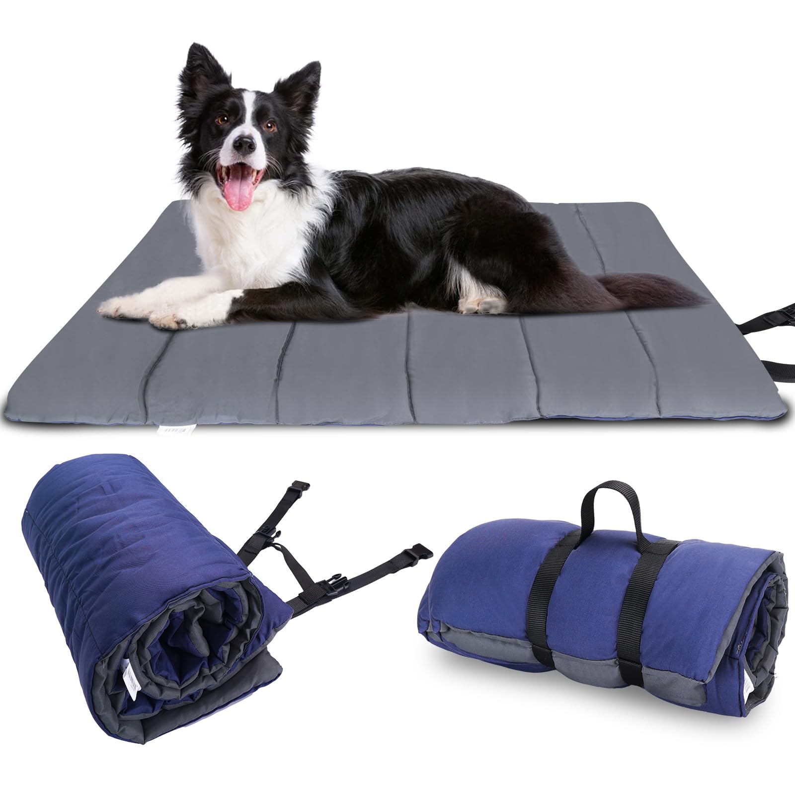 Nobleza wasserdichte Hundematte für Outdoor, Waschbare Große Hundedeck für Unterwegs, Faltbar Reisedecke für Hunde, Tragbare Hundebett, 110x68 cm