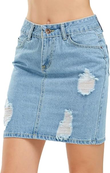 amazon jeans skirt long