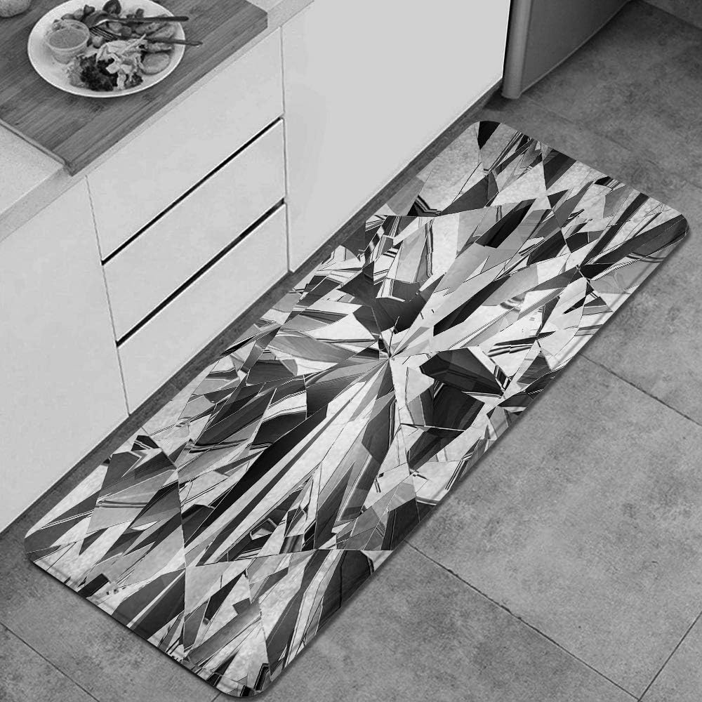 AntiFatigue Kitchen Floor Mat,Realistic Diamond 3D Crystal Gem Glass