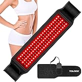 TOLOCO Infrared Light Therapy, Red Light Therapy for Body, Red Light Therapy Wrap Upgraded 3-in-1 LED Beads, 660nm & 850nm Red Light Belt with Remote Control, Relieves Back and Waist Muscle Pain