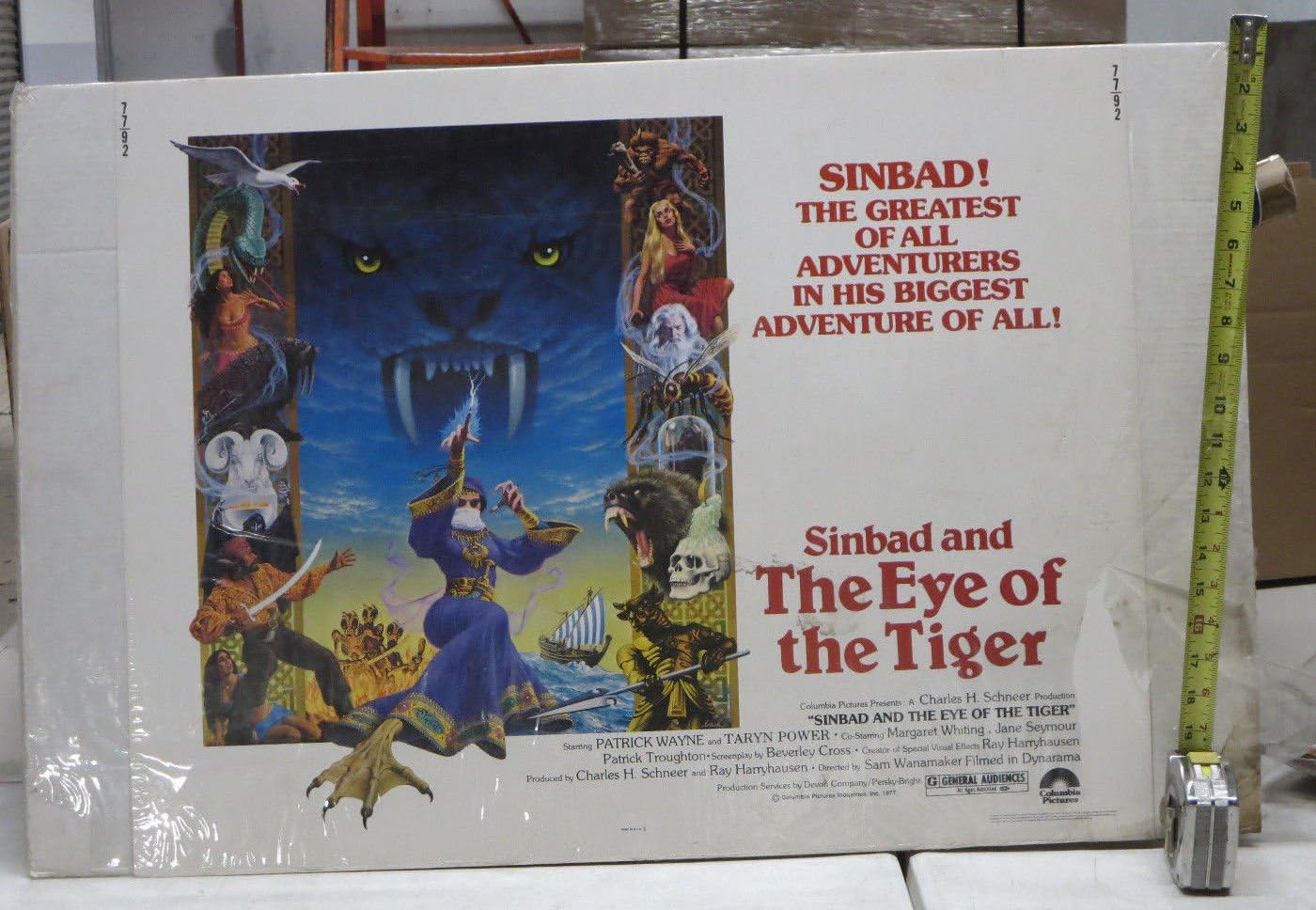 Sinbad And The Eye Of The Tiger Half Sheet Movie Poster 22x28 Very
