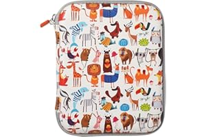 Case Holder for Yoto Cards, Portable 80 Pockets Storage Folder with Zipper Mini Audiobook Cards Sleeves Organizer Cute Animal