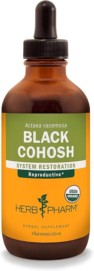 Amazon Com Herb Pharm Certified Organic Black Cohosh Liquid Extract For Female Reproductive System Support 4 Ounce Health Personal Care