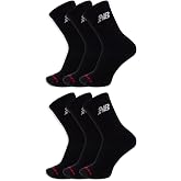New Balance Unisex Adult Everyday Cushioned Crew Socks, 6 Pairs